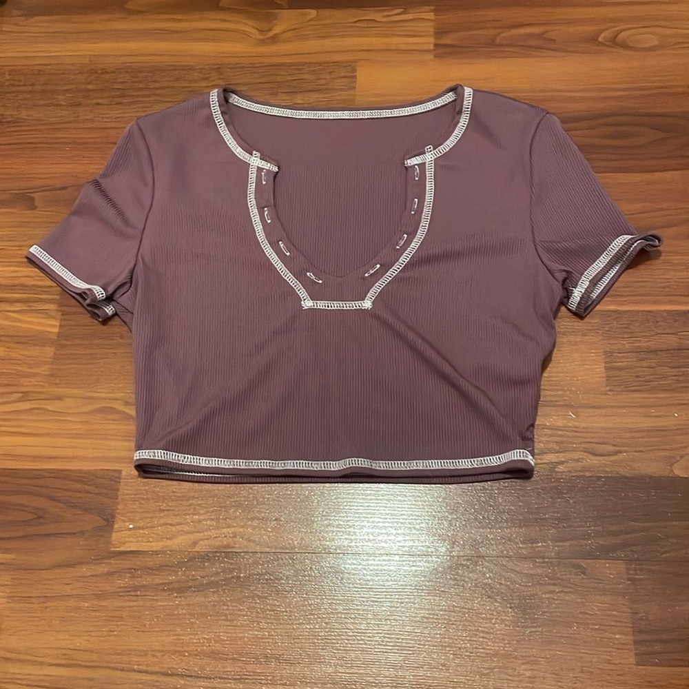 TWO SHEIN TOPS. Purple and Blue. NEVER WORN BEFORE.